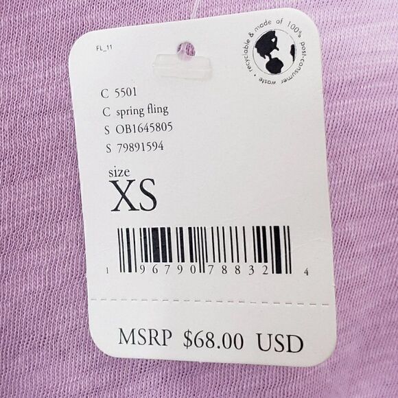 We The Free Aria Trapeze Long Sleeve Top XS Spring Fling Lavender Purple NEW - Picture 5 of 9